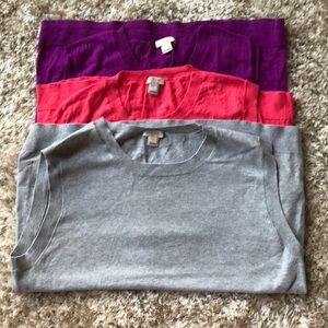 J Crew Grey, Purple & Pink Sleeveless Top- Size L